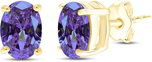 Vibrant Violet – Oval Purple Amethyst Earrings - BerylcraftsVibrant Violet – Oval Purple Amethyst EarringsWomen's