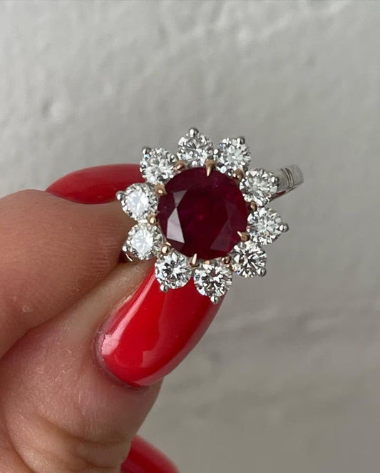 Vintage - Inspired Round Cut Ruby Ring – Sophisticated & Unique - BerylcraftsVintage - Inspired Round Cut Ruby Ring – Sophisticated & UniqueWomen's Ring
