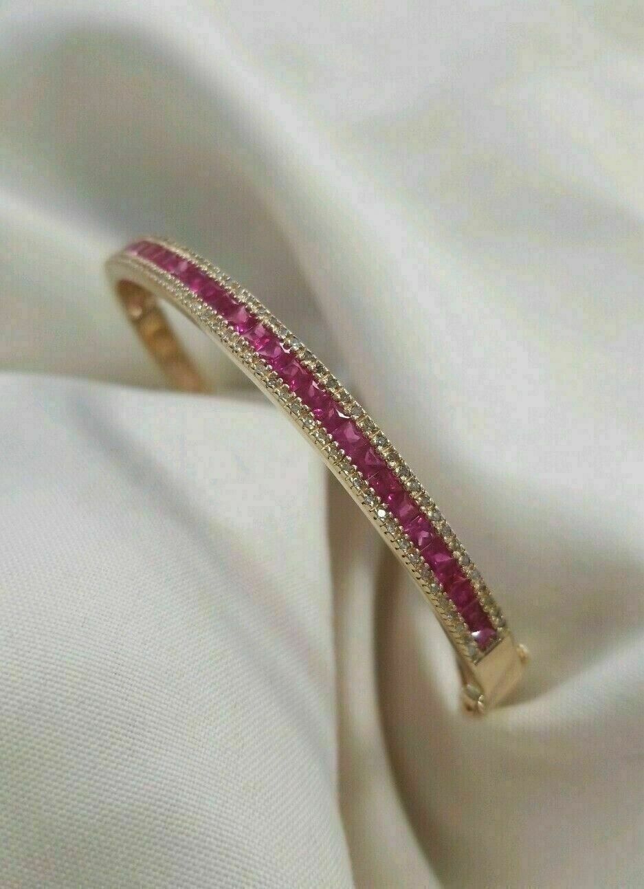 Women's Princess Cut Ruby Bracelet – Timeless Elegance - BerylcraftsWomen's Princess Cut Ruby Bracelet – Timeless EleganceBracelets