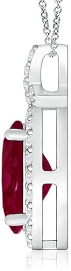 Women's Red Ruby Oval Pendant – Elegant & Classic Design - BerylcraftsWomen's Red Ruby Oval Pendant – Elegant & Classic DesignPendant