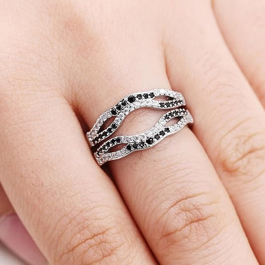 Women's Wrap Ring with Round Diamond – Dainty and Classic Look - BerylcraftsWomen's Wrap Ring with Round Diamond – Dainty and Classic LookWomen's